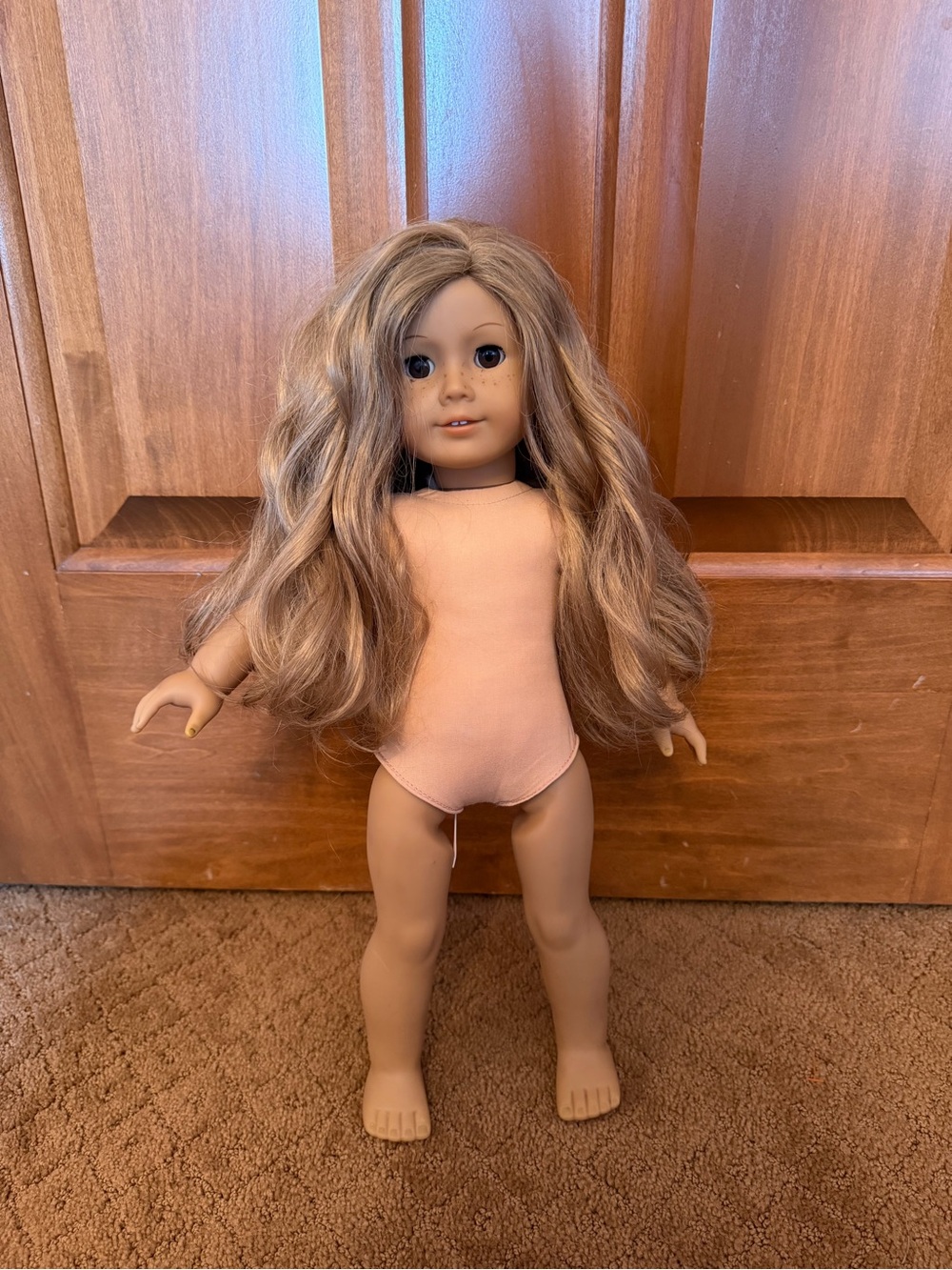 American Girl Doll 18” Just like You #24 Blonde Hair Brown Eyes Freckles